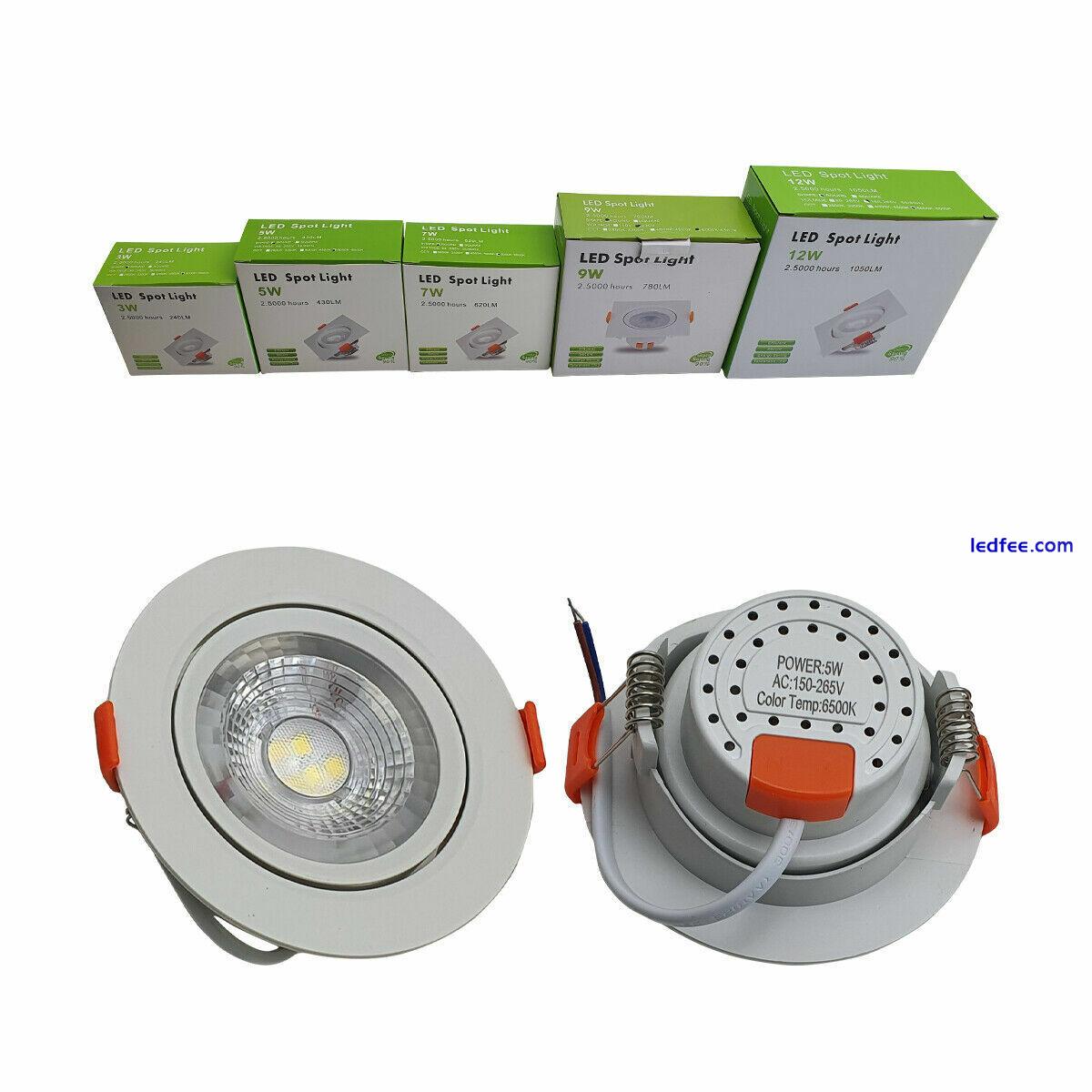 3W 5W 7W 9W 12W NEW LED Ceiling Adjustment Downlights Angle Recessed Spotlights 2 