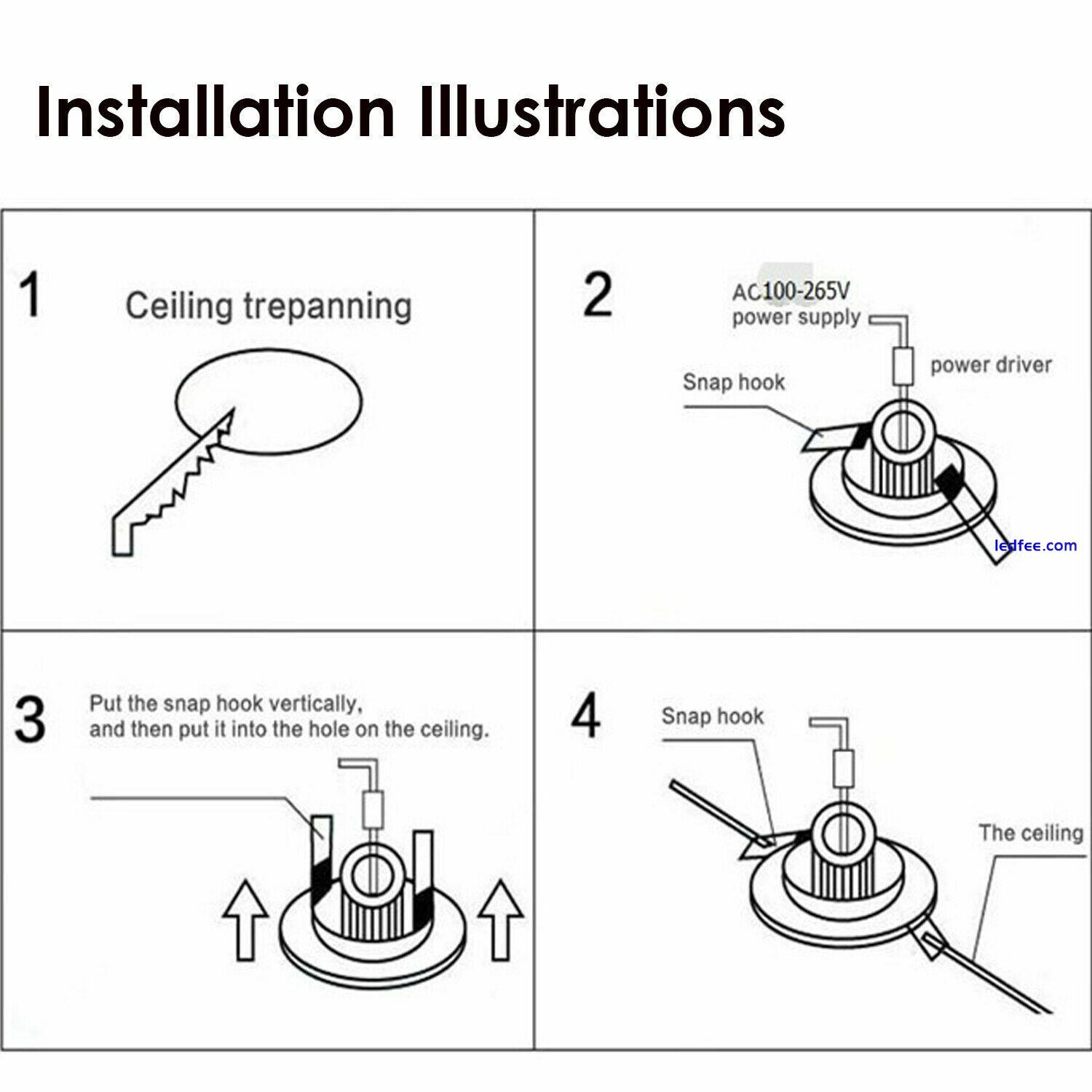 3W 5W 7W 9W 12W NEW LED Ceiling Adjustment Downlights Angle Recessed Spotlights 4 