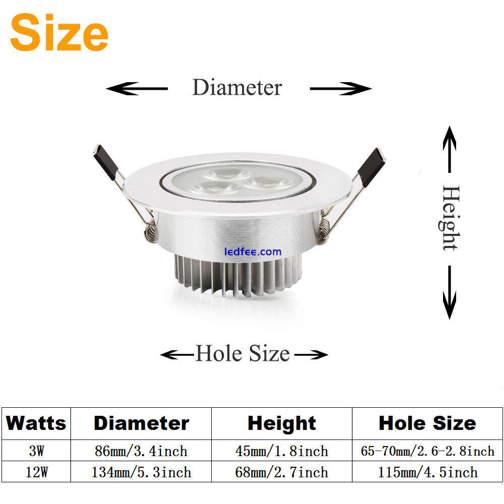 LED Round Panel Ceiling Light RGB Dimmable Recessed Downlight Lamp Spotlights 4 