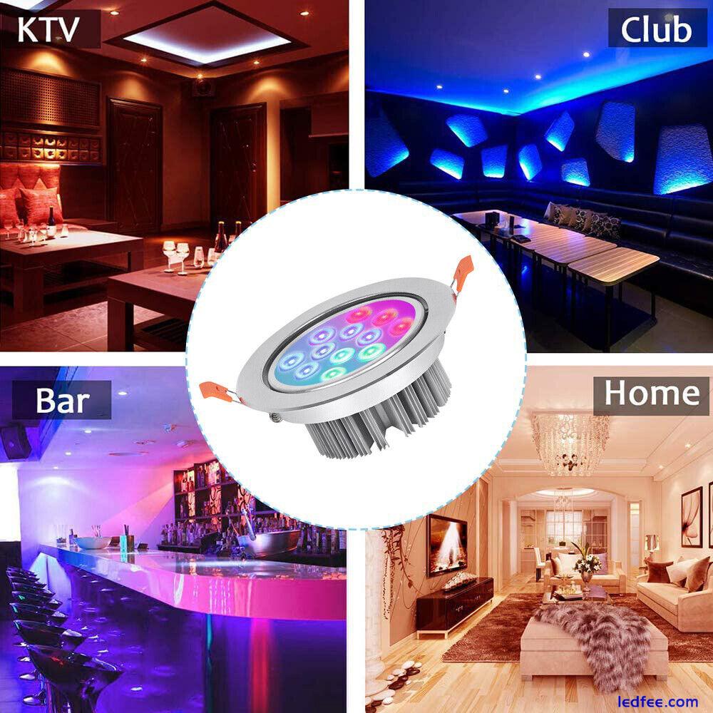 LED Round Panel Ceiling Light RGB Dimmable Recessed Downlight Lamp Spotlights 0 