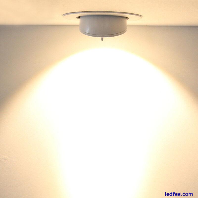 Dimmable/N LED COB Ceiling Light Rotate Recessed Lamp Fixture Picture Spotlight 1 