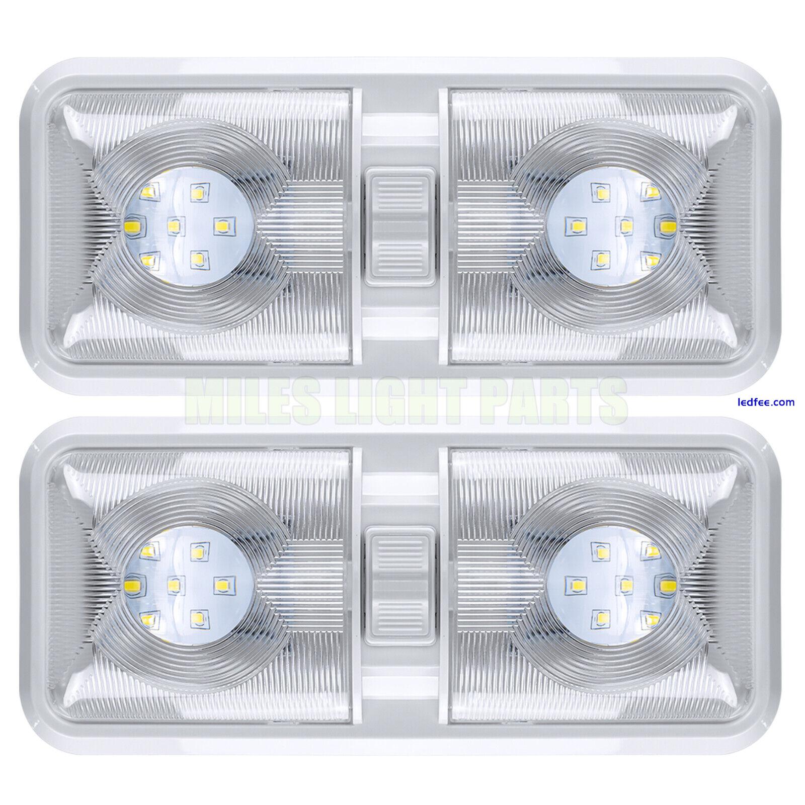 12V LED Lights Campervan RV Ceiling Dome White 6000K Van Interior Light Caravan 3 