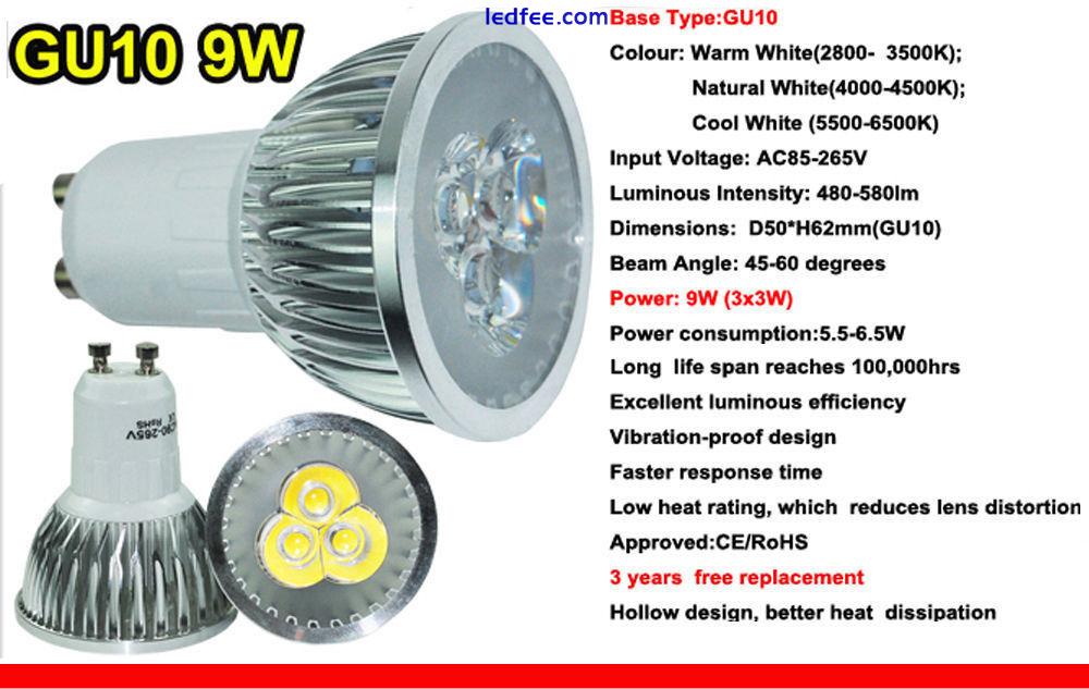 Dimmable MR16 GU10 E27 E14 9W 12W 15W 220V LED Spotlight Bulbs Ultra Bright 5 