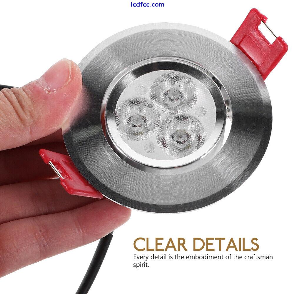  3W 3 LED Recessed Ceiling Downlight Spot Lamp Bulb Light for Counter Showcase 5 