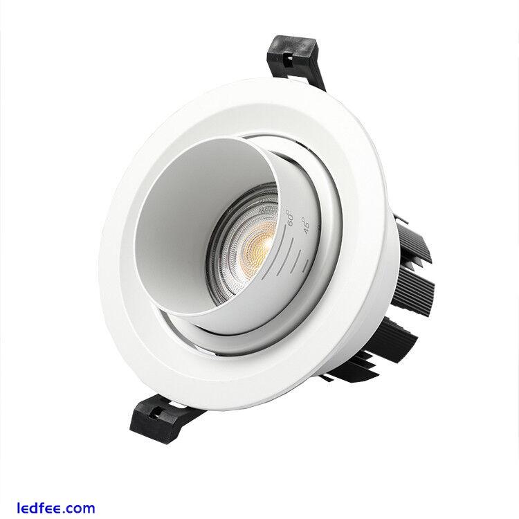 LED COB Ceiling Light Fixture Recessed Lamp Picture Spotlight Zooming Adjustable 5 