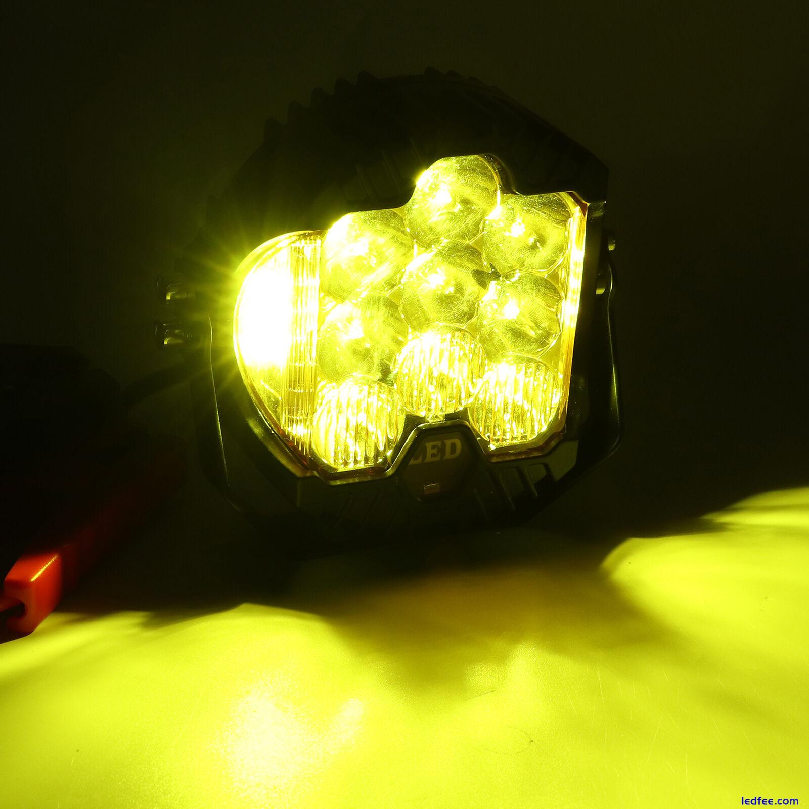 (Yellow) 5in LED Offroad Light Work Light Spotlight 90W 5000LM IP67 0 