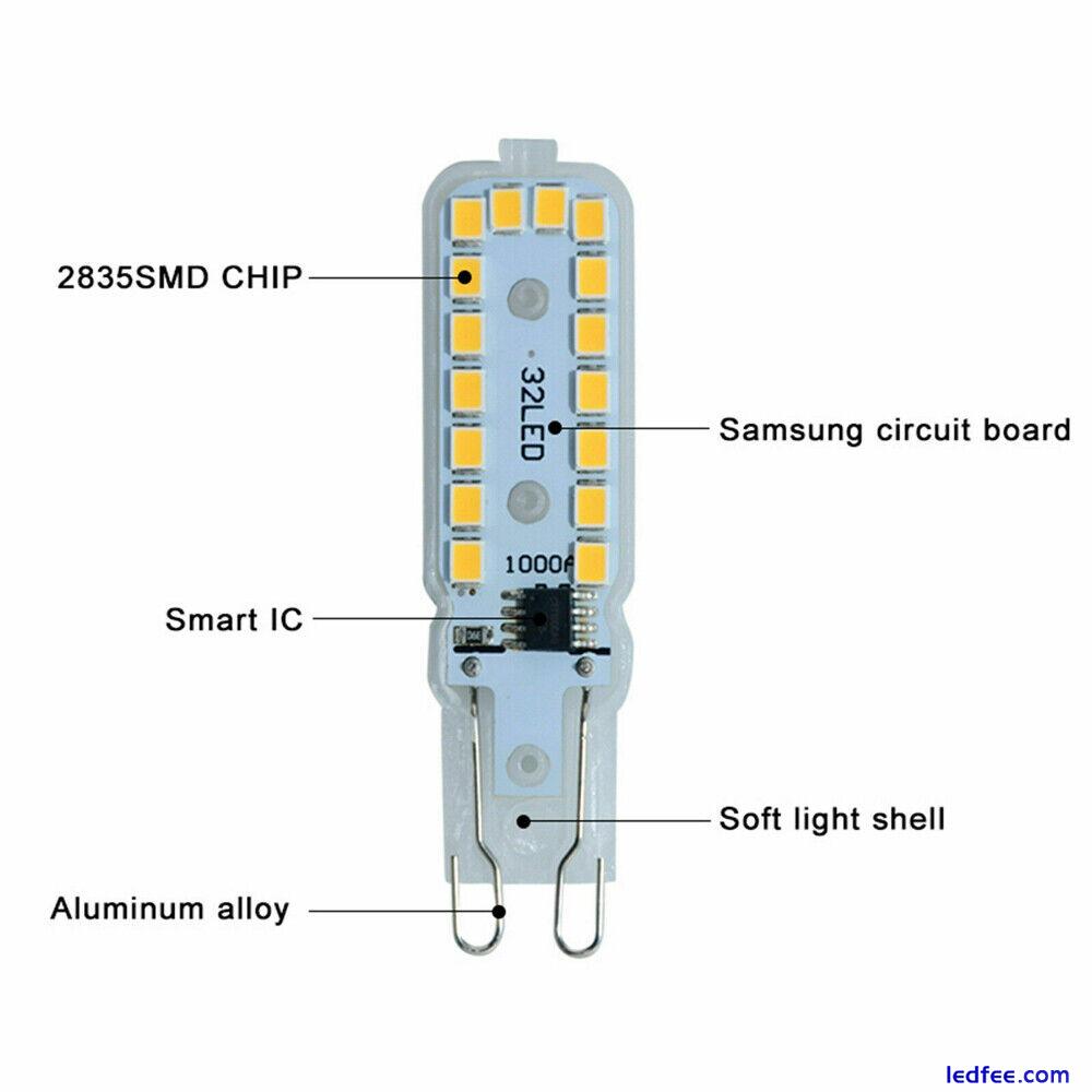 10pcs Dimmable G9 LED Bulbs Lights 220V Spotlights Replace 30W 40W Halogen Lamps 5 