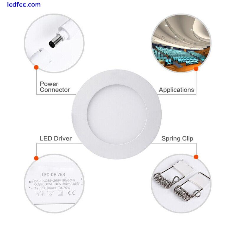 Dimmable LED Ceiling Downlight Recessed Panel Light Slim Lamp 6/9/12/15/25/30W 1 