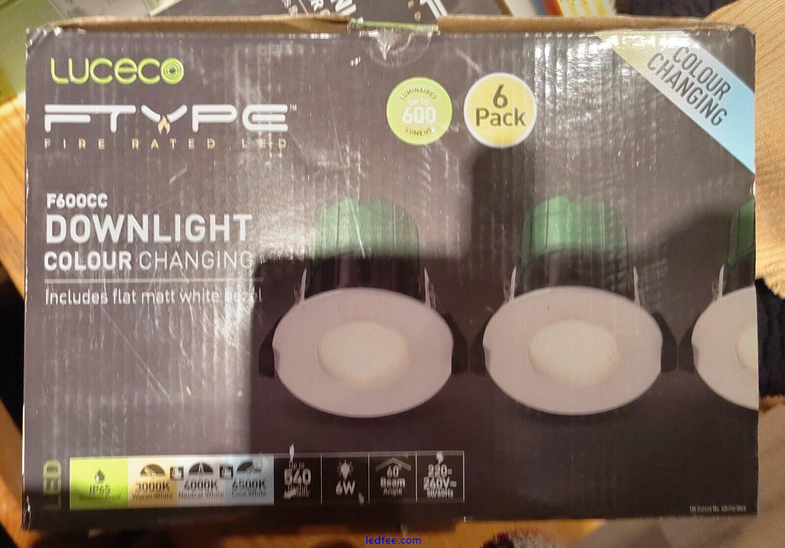 Luceco FTYPE LED Fire-rated Colour changing Downlight 6W IP65, 6 Pack 0 