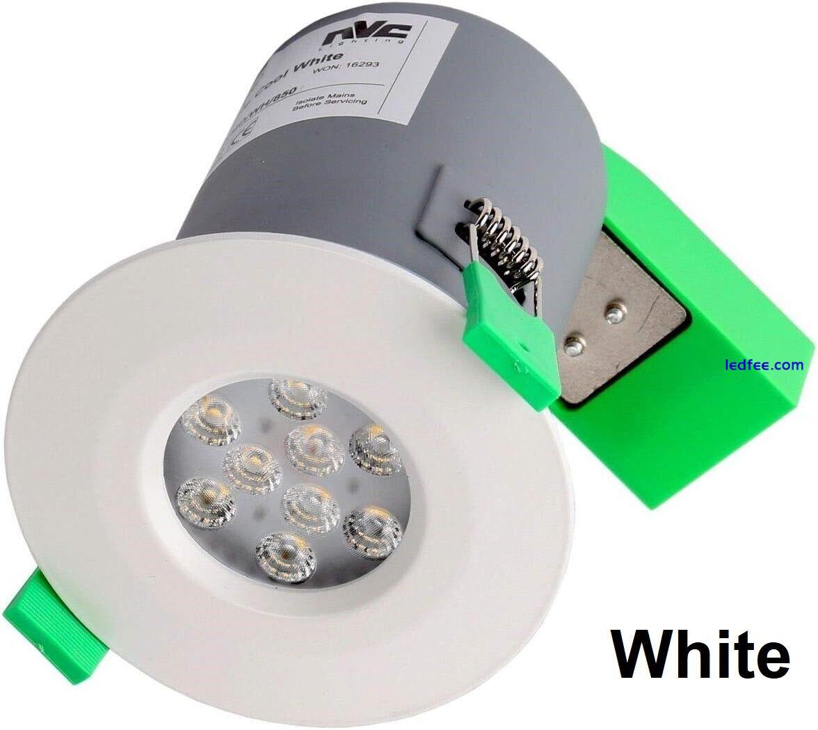 LED Downlight Fire Rated Ceiling IP65 240v 3W All Rooms + Bathroom Warm White 3 