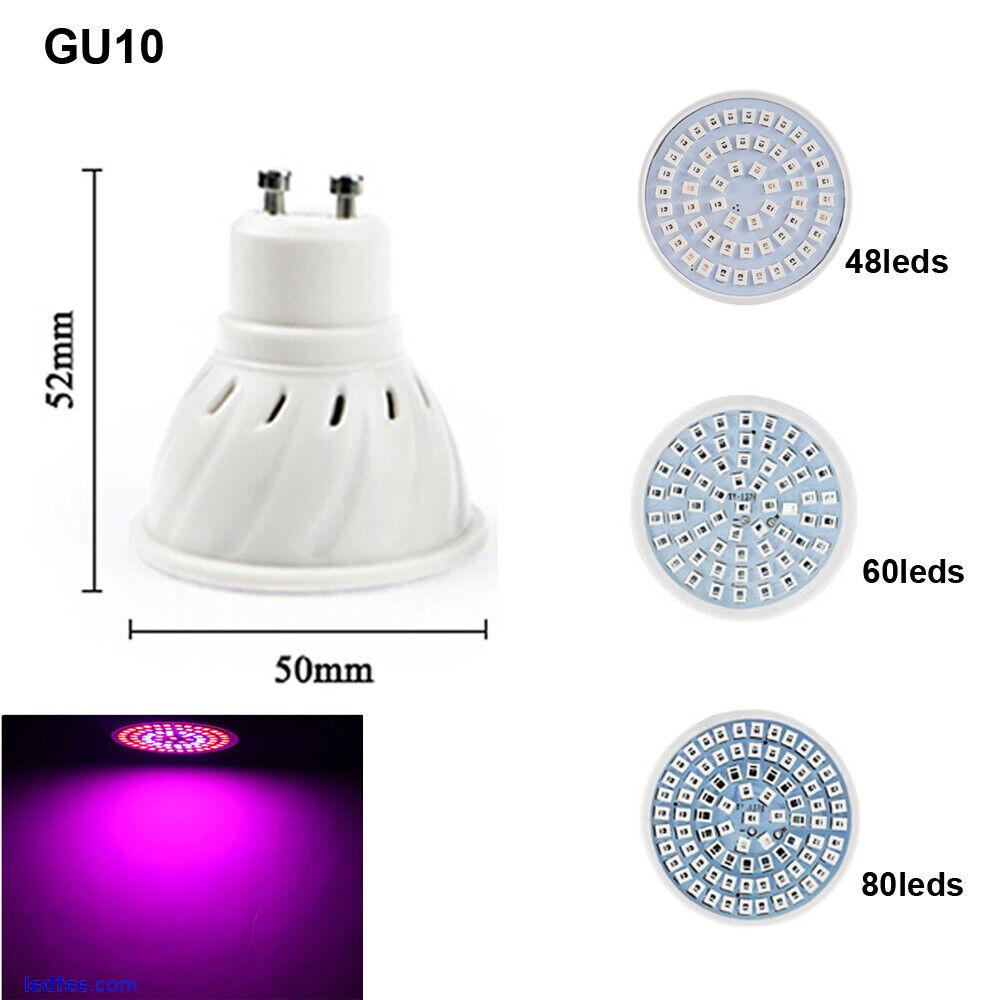 E27/GU10/MR16 48/60/80 LED Grow Lights Full Spectrum Plant Bulb Hydroponic Lamp 0 