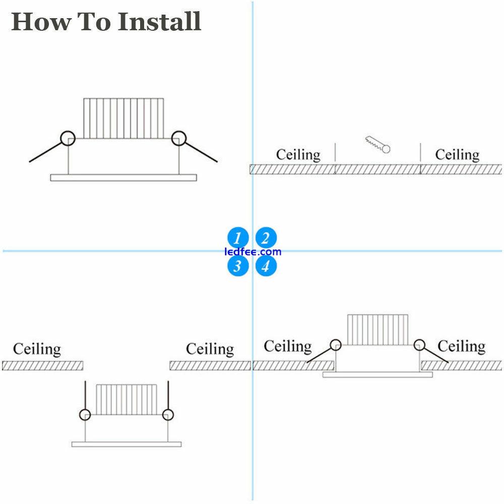 LED Recessed Ceiling Downlights 30W 18W 12W 9W 7W 5W 220V Lamps + Driver 220V 2 