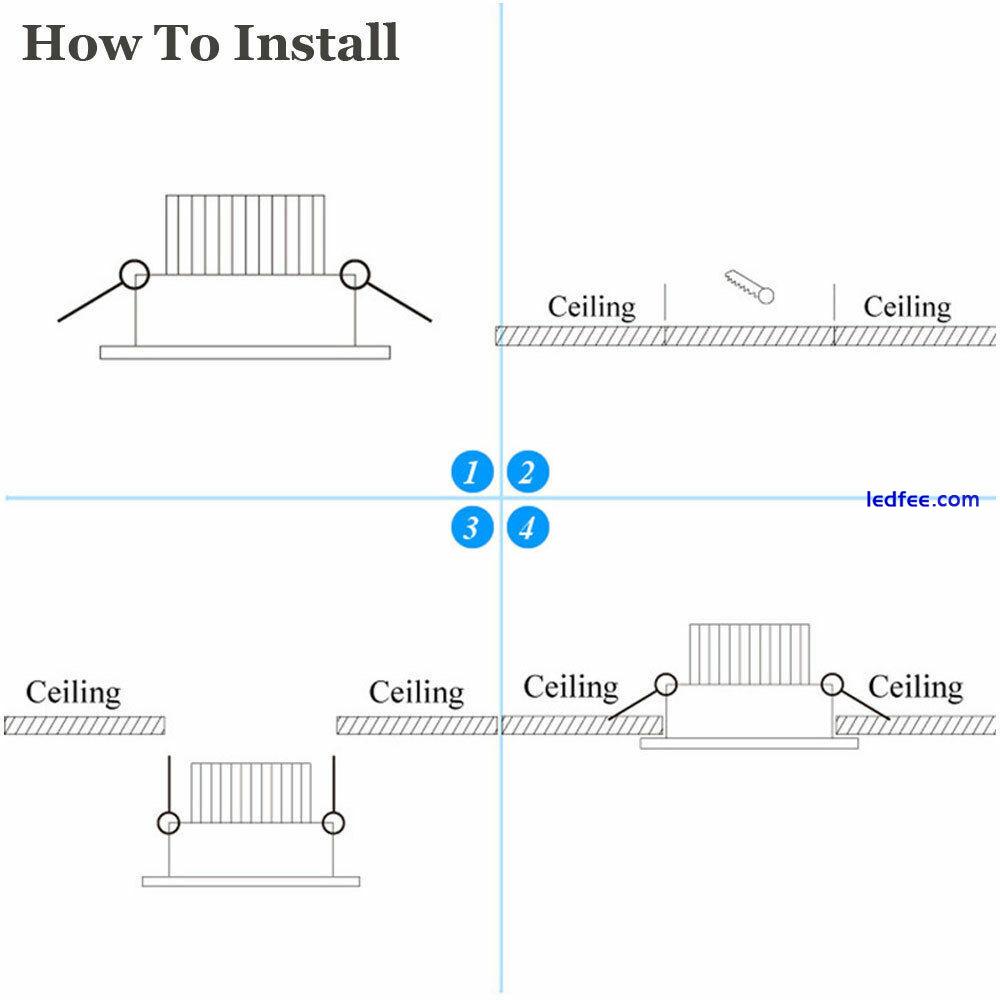 LED Recessed Ceiling Downlights 30W 18W 12W 9W Spot Light Bulbs Lamps + Driver 2 