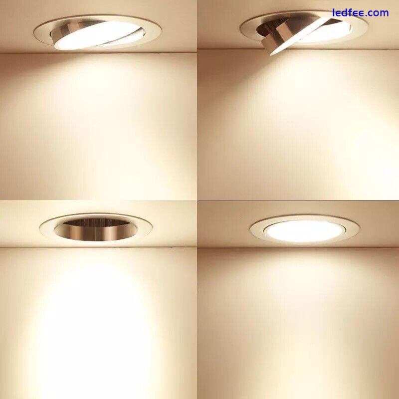 Recessed Led Ceiling Down Light Lamp Fixture 9W 15W 21W Spotlight Round Indoor 2 