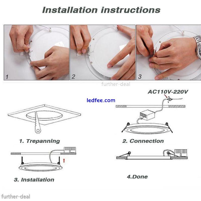 Dimmable Epistar Recessed LED Panel Light 9W 12W 15W 18W 21W Ceiling Down Lights 1 