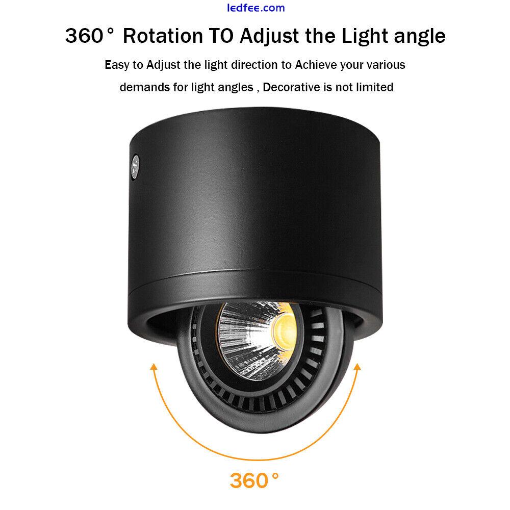 Surface mounted LED Ceiling Downlight 360° rotating Wall Spot Light + Driver LTW 3 