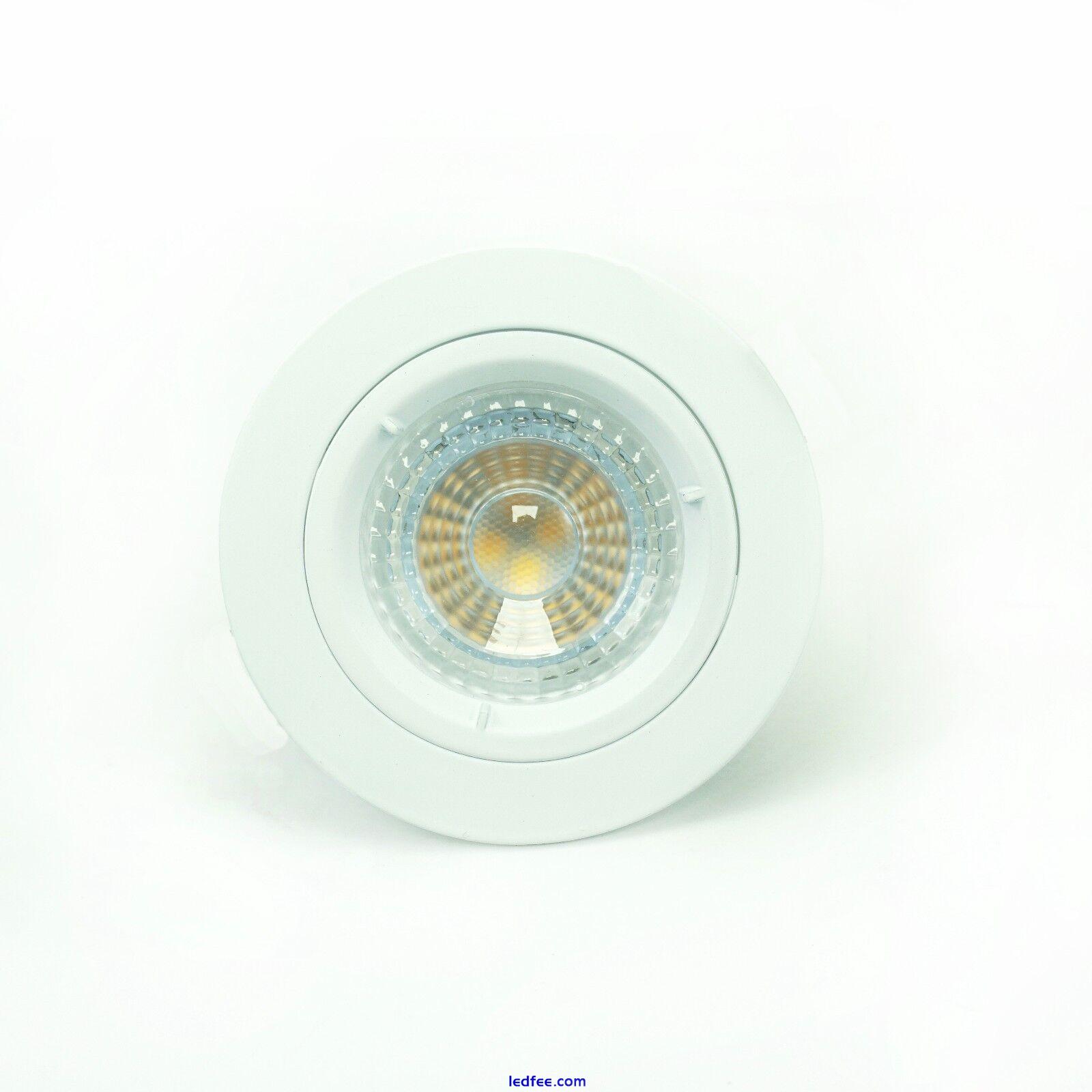 LED Recessed Ceiling Downlights GU10 Round Spotlights Tilt Angle Light Fitting 0 