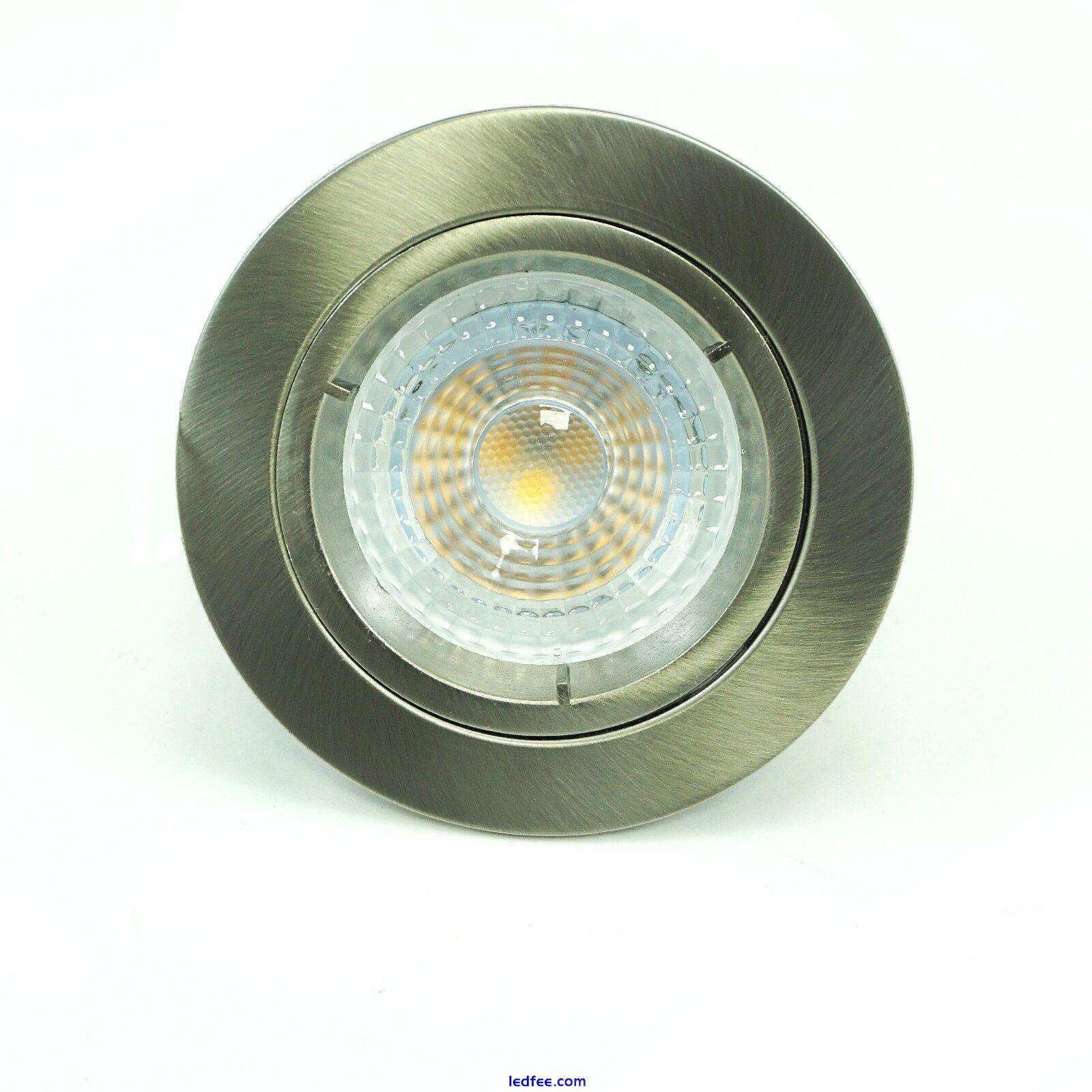 LED Recessed Ceiling Downlights GU10 Round Spotlights Tilt Angle Light Fitting 2 