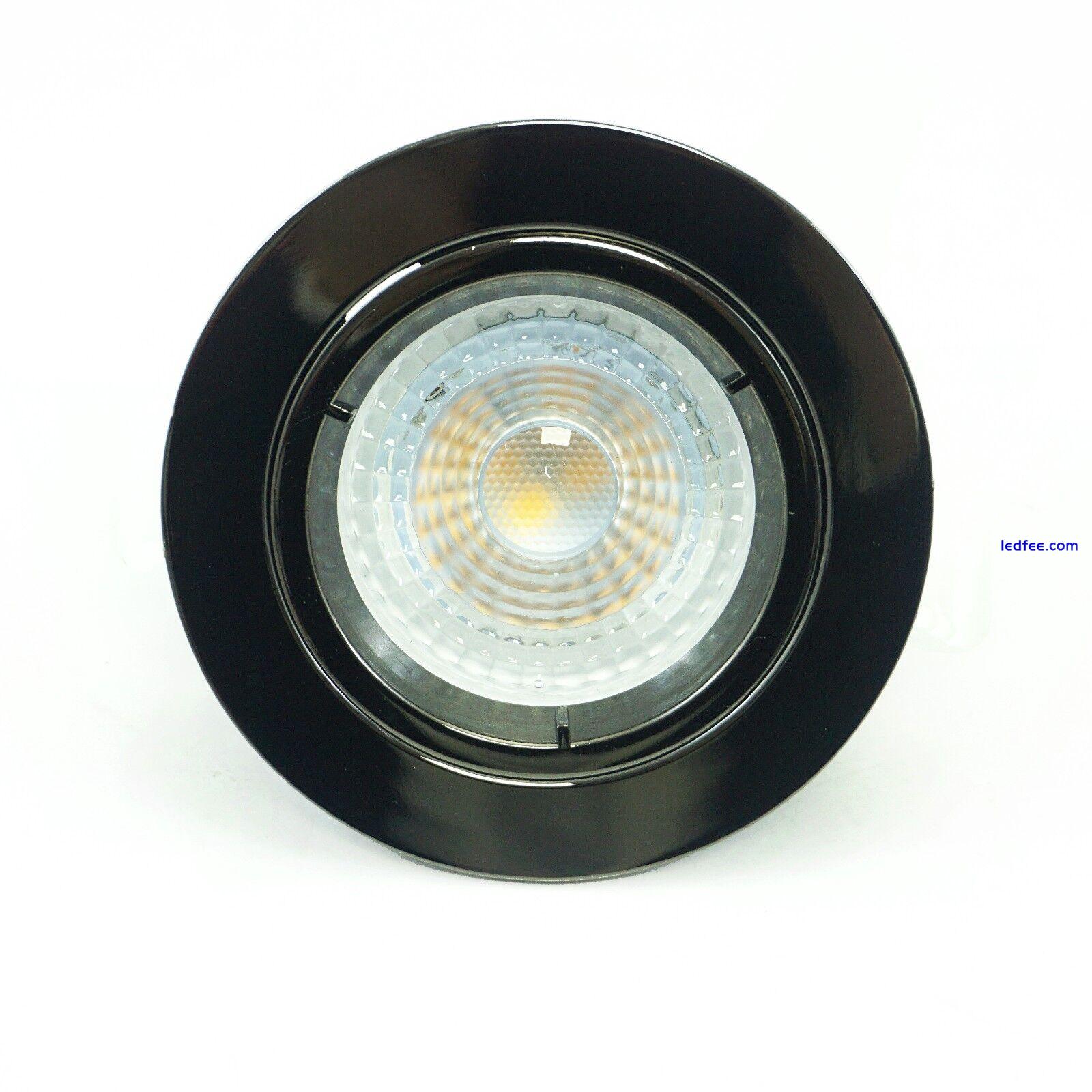 LED Recessed Ceiling Downlights GU10 Round Spotlights Tilt Angle Light Fitting 4 