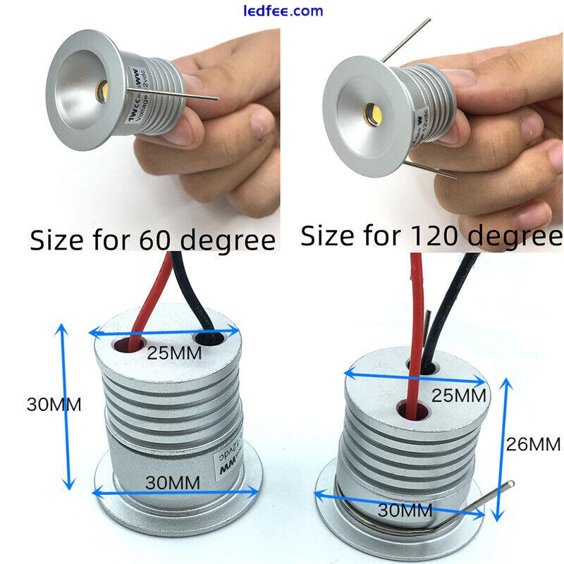 12V 1W Mini Recessed LED Ceiling Down Light Spotlight For Display Showcase Room 4 