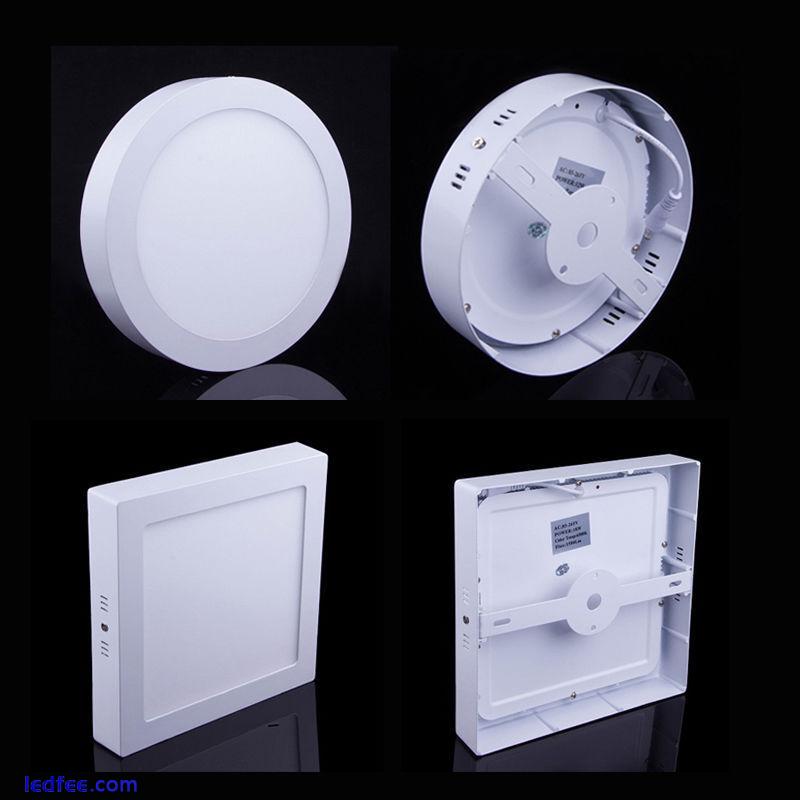 Dimmable 9W 15W 21W Round/Square LED Panel Surface Mount Wall Ceiling Down Light 0 