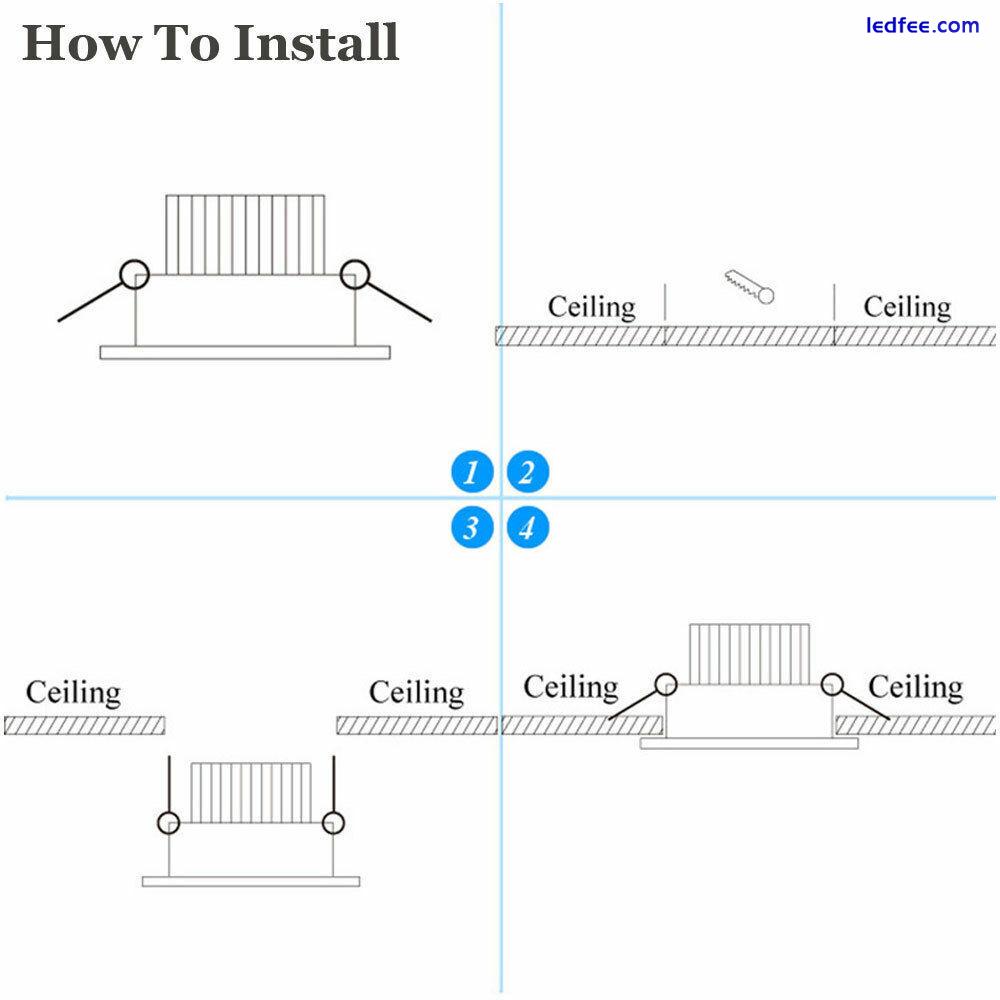 LED Recessed Ceiling Downlights 30W 18W 12W 9W 7W 5W Lamps + Driver 220V 240V 2 