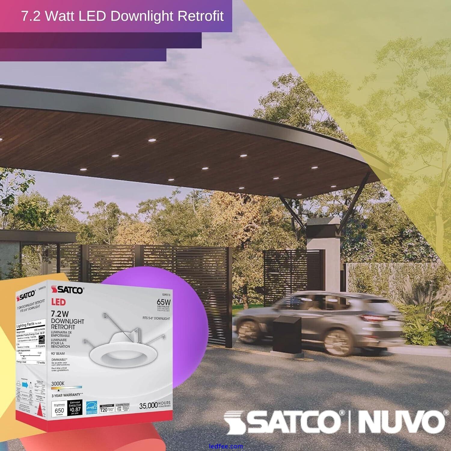 Satco S39313 - 7.2 Watt LED Downlight Retrofit - 3000K - White (6 Pack) 3 