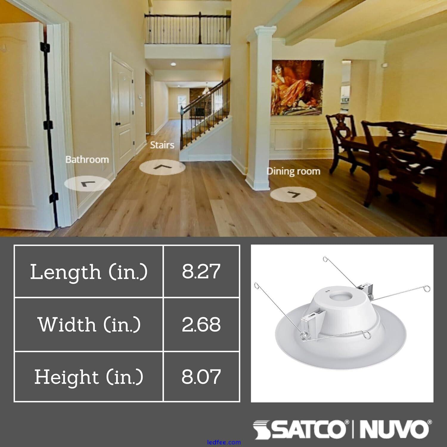 Satco S39313 - 7.2 Watt LED Downlight Retrofit - 3000K - White (6 Pack) 1 