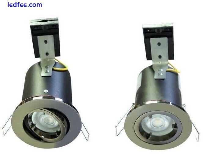 Fire Rated Recessed Downlight Fixed Tilt Kitchen Spot GU10 LED Ceiling Lights 2 