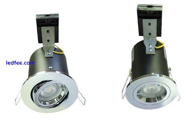 Fire Rated Recessed Downlight Fixed Tilt Kitchen Spot GU10 LED Ceiling Lights 3 