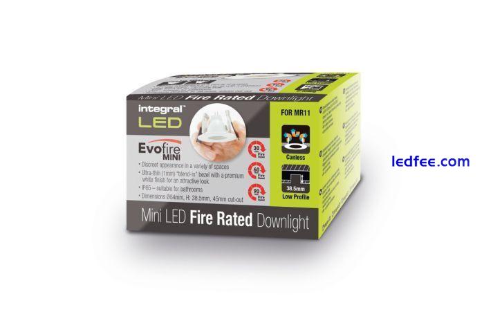 Integral LED Evofire Fire Rated Downlight GU10/MR16 White 45mm IP65 ILDLFR45D037 2 