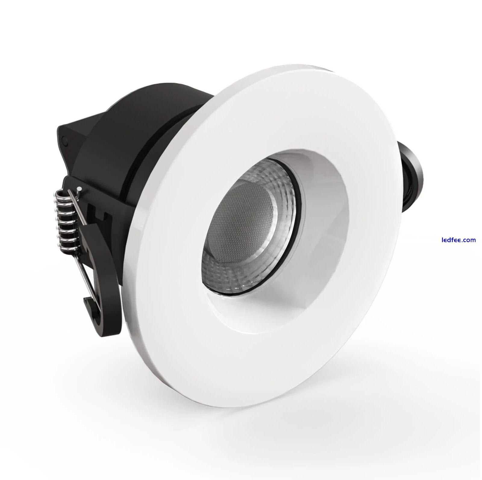 Fire Rated CCT LED Dimmable Downlight Recessed Spotlights IP65 White Cool White  5 