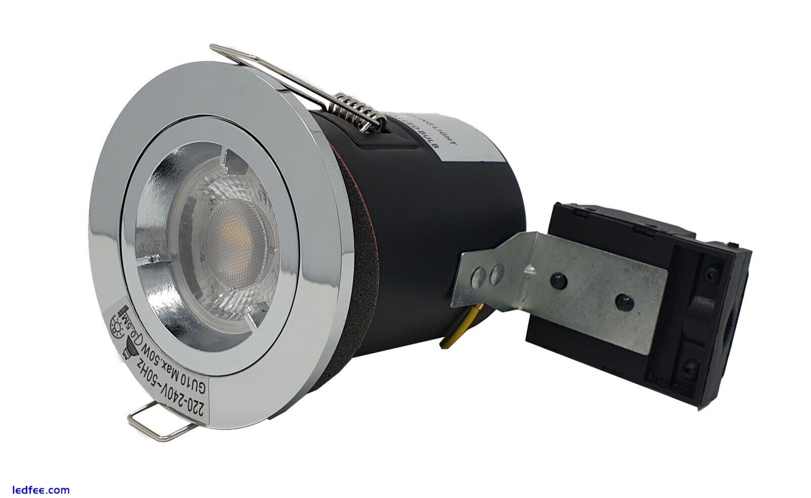 Fire Rated Recessed Downlight GU10 LED Tilt/Fixed Round Dimmable Spotlights 2 