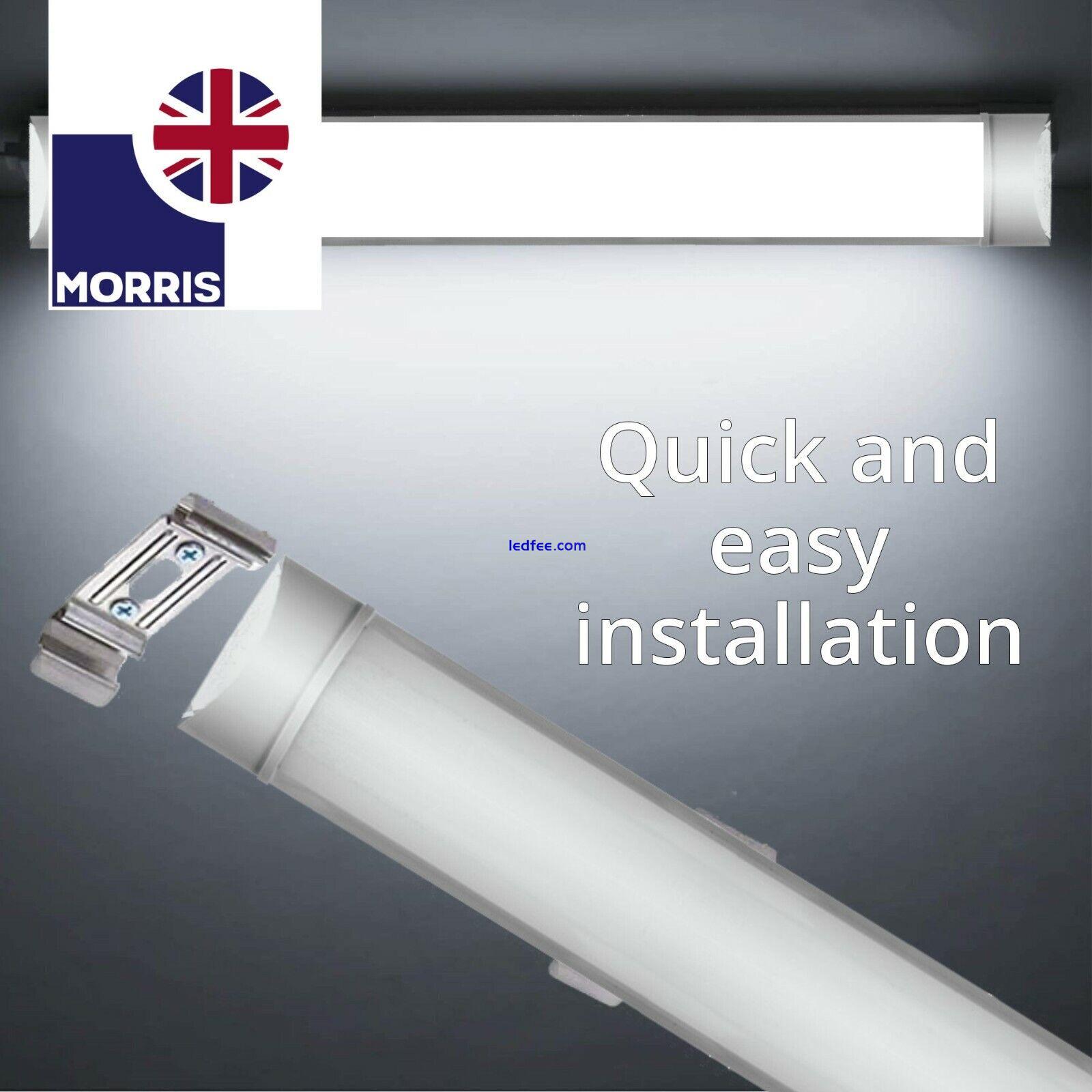 LED Batten Slimline Tube Light 2FT 3FT 4FT 5FT 6FT  Wall/Ceiling Morris 6000k 4 