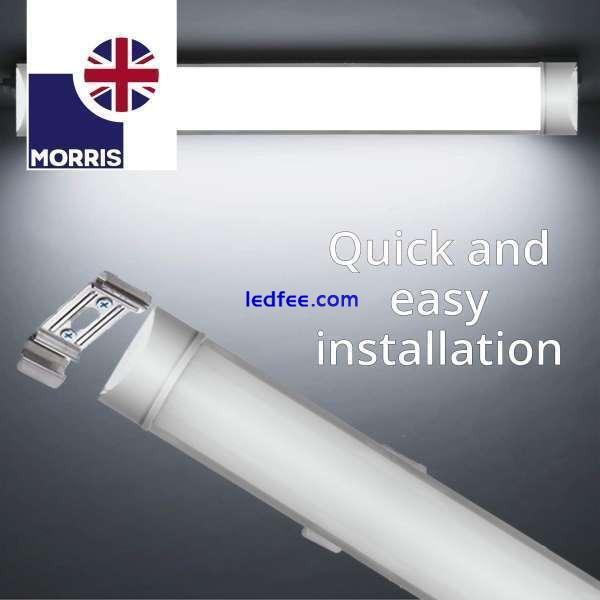 LED Batten Slimline Tube Light 2FT 3FT 4FT 5FT 6FT Wall/Ceiling Morris 4000k 3 