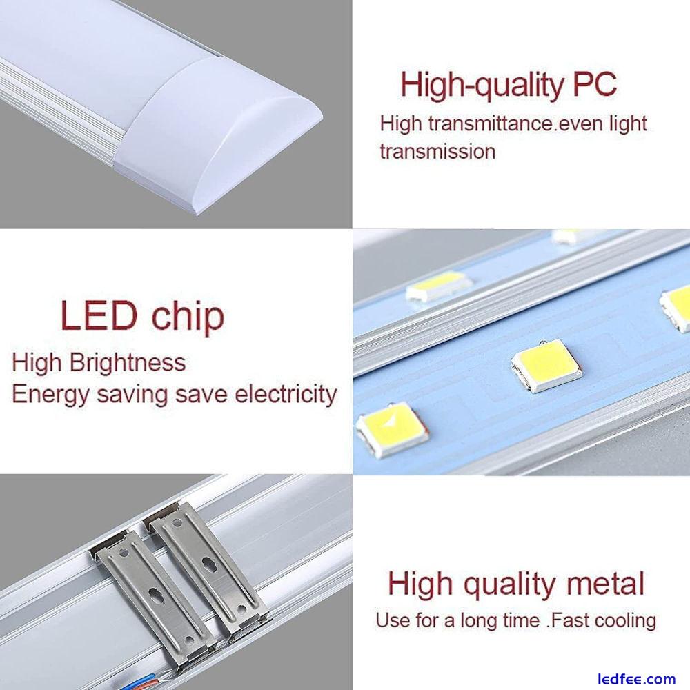 LED Strip Lights Batten Tube Light Office Shop Ceiling Lamp 2FT 4FT 5FT 6FT6500K 4 