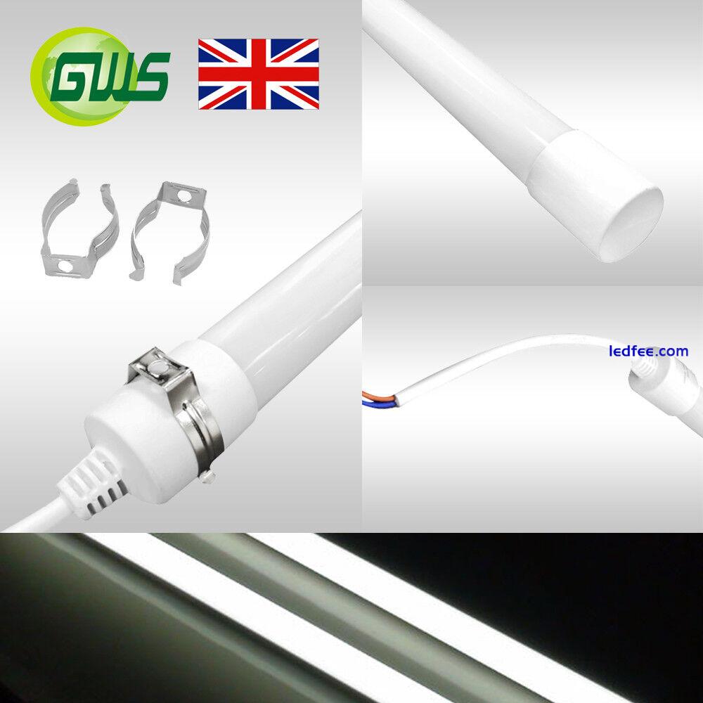 T8 LED Integrated Tube Lights 4ft 5ft 6ft Retrofit Fluorescent Replacement IP65 4 