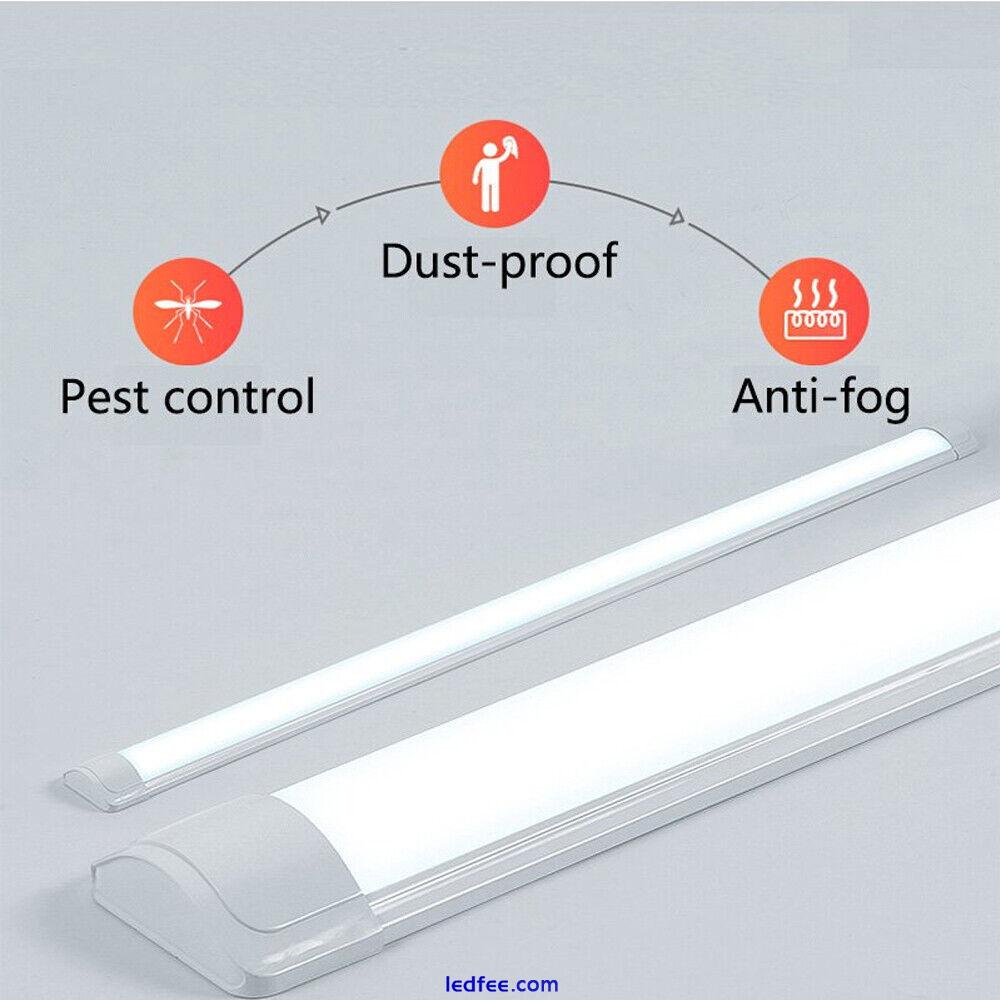 Bright LED Batten Light Fluorescent Ceiling Tube Light 6500K  2FT 4FT 5FT 6FT UK 1 