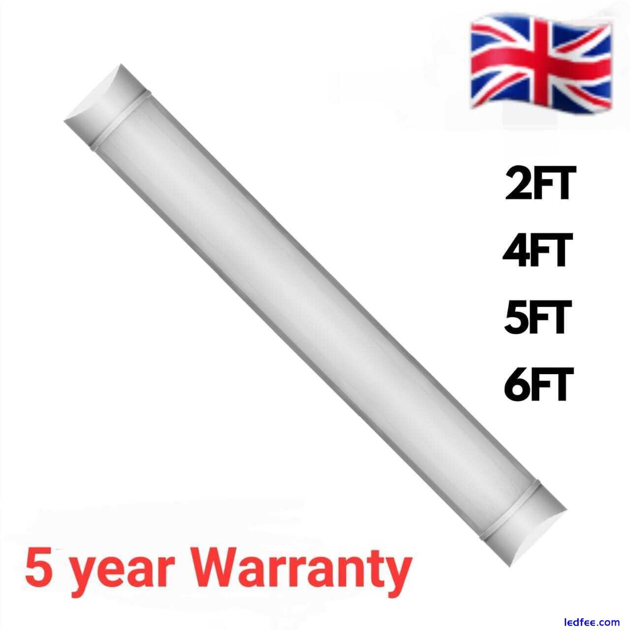 Bright LED Batten Light Fluorescent Ceiling Tube Light 6500K  2FT 4FT 5FT 6FT UK 4 