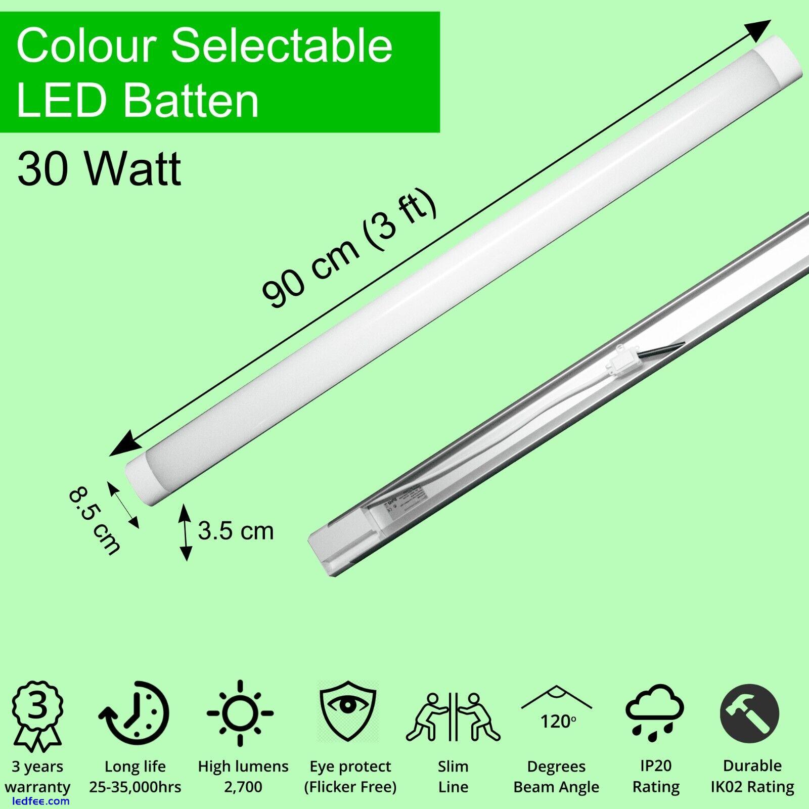 LED Batten Light Colour Changeable 3 in 1 Kitchen Light Office Light Tube Light 5 