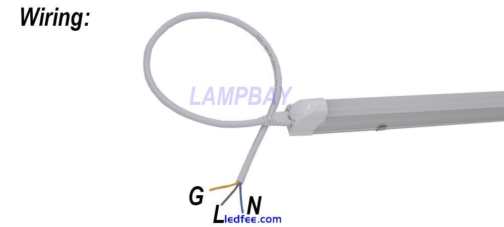 LED Tube Light 2ft 3ft 4ft 5ft 6ft 8ft Slim Bar Lamp T5 Integrated Bulb Fixtures 2 