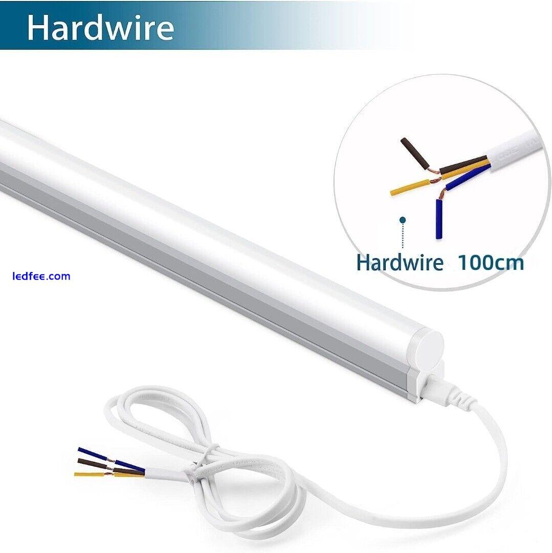 2PCS Led Batten Light 2ft 60cm, T5 Led Tube Lights, 1100lm 10W 6500K White LED 0 