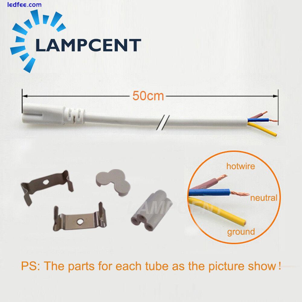 8/Pack T8 LED Shop Light Fixture 2,3,4,5,6,8FT Integrated D-shape LED Tube Bulb 1 