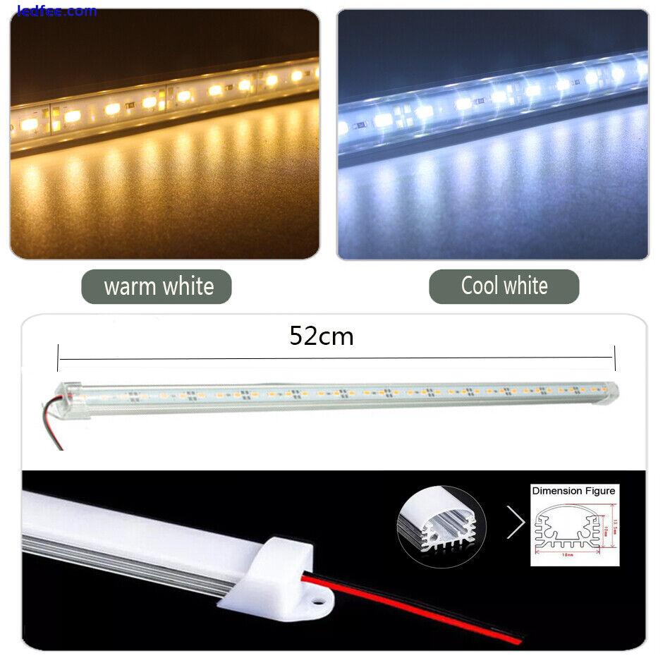 5pcs/lot 50CM U Aluminium shell DC12V 36 SMD 5630 LED Hard Rigid LED Strip Bar 3 