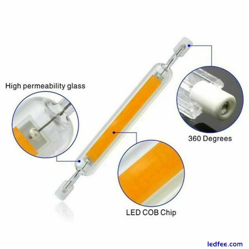 R7S LED Lamp COB LED 118mm 78mm Glass Tube 10W 20W Lamp Replace Halogen Bulb 2 