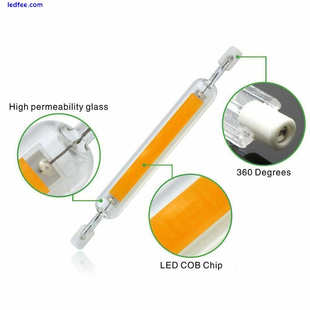 R7s LED 78mm118mm Glas Kalt/Warmweiß Dimmbar COB Ersetzen Halogenlampe Tube 220V 3 