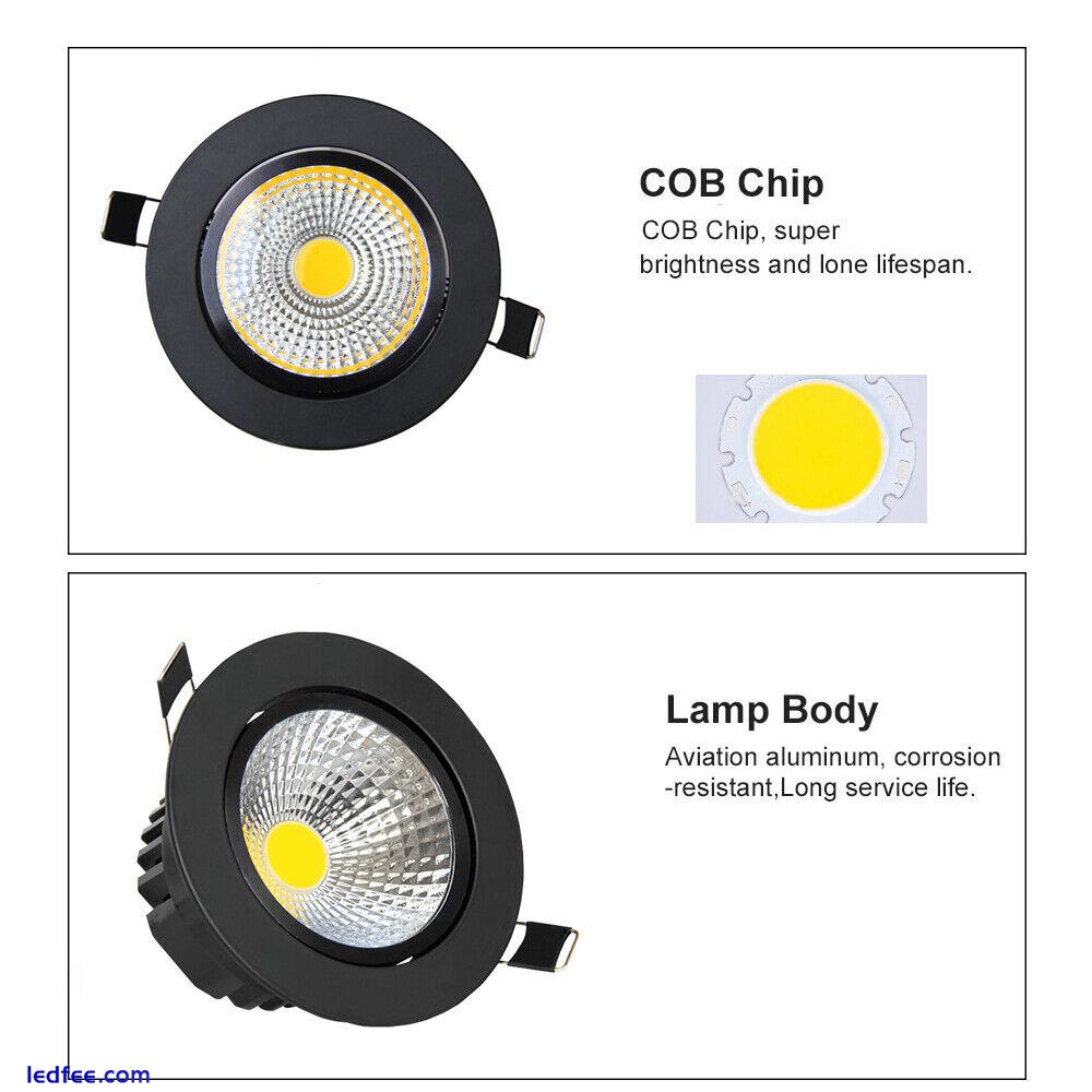 Recessed LED Ceiling Downlights COB Spot Light Lamp Indoor 7W9W12W 15W 110V 220V 0 