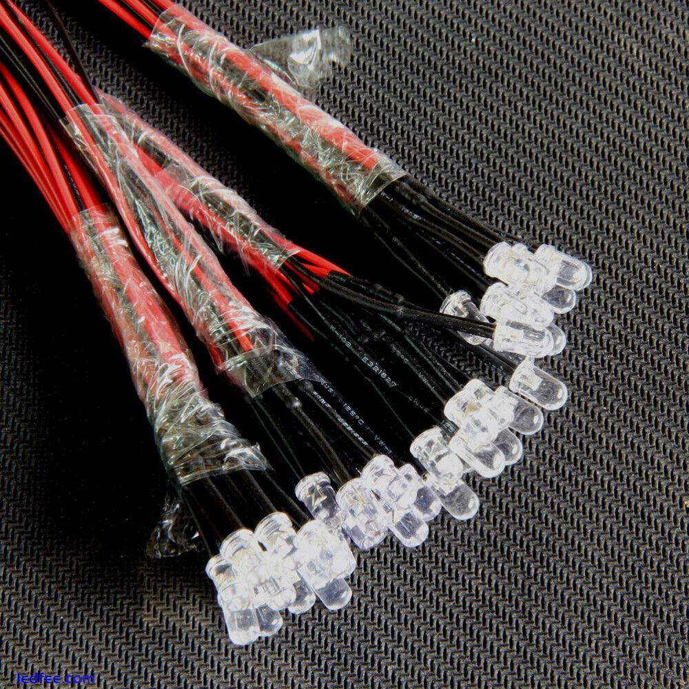  50PCS 12V Light-emitting Tube with a Line 5mm Light-emitting Diode LED Beads 3 