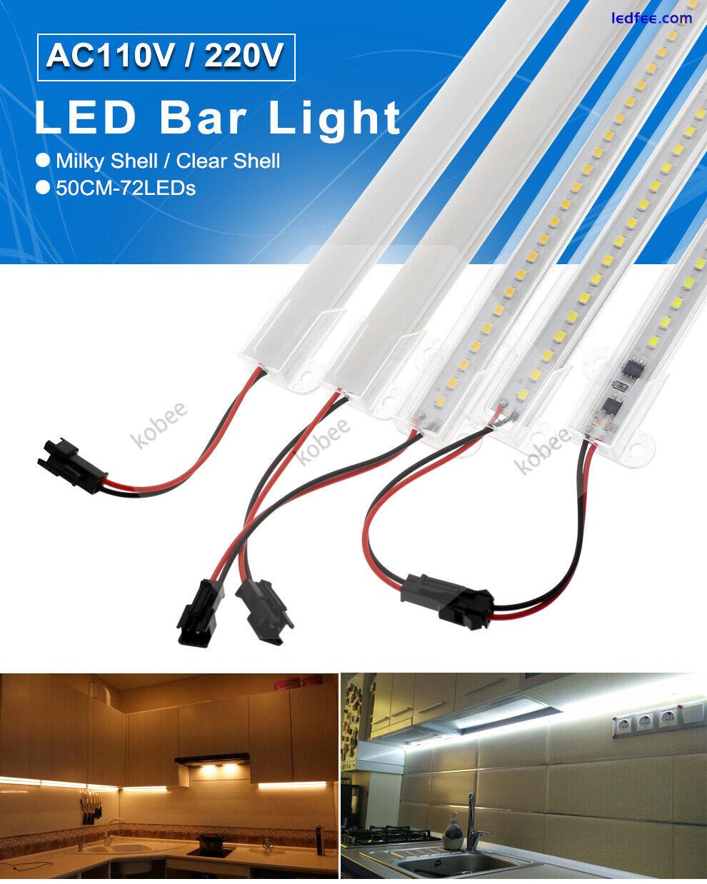 LED Bar Light 220V 8W 30cm 50cm 72LEDs 2835 LED Rigid Strip LED Fluorescent Tube 3 