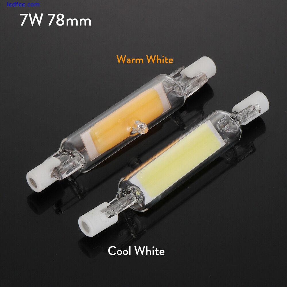 Dimmable R7S LED Glass Tube Light Ceramic COB Bulbs 7W 15W 28W 78mm 118mm Lamps 2 